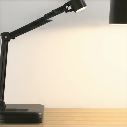 Sleek modern desk lamp with adjustable arms and color settings