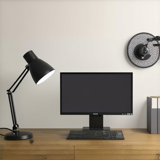 Bright modern home office with layered lighting for productivity